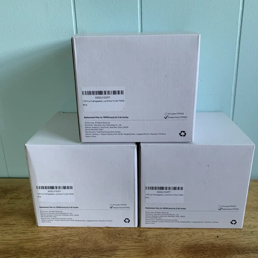 3 Toppin Comfy Air C1 Air Purifier Replacement Model TPFF002 (1xH11 HEPA Filter)